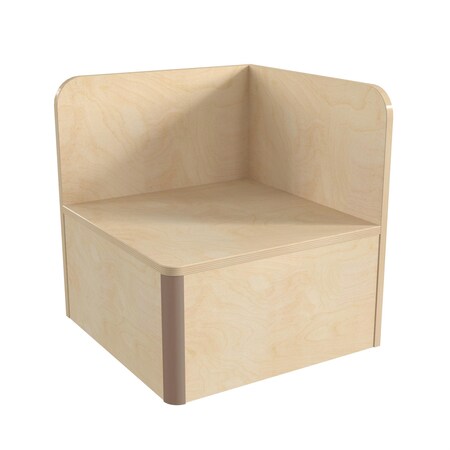 Flash Furniture Bright Beginnings Commercial Grade Modular Classroom Seating Wooden Corner Table, Natural MK-KE24336-GG